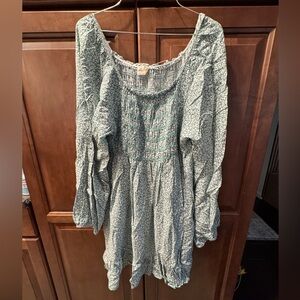 Lovely Melody Teal Patterned dress